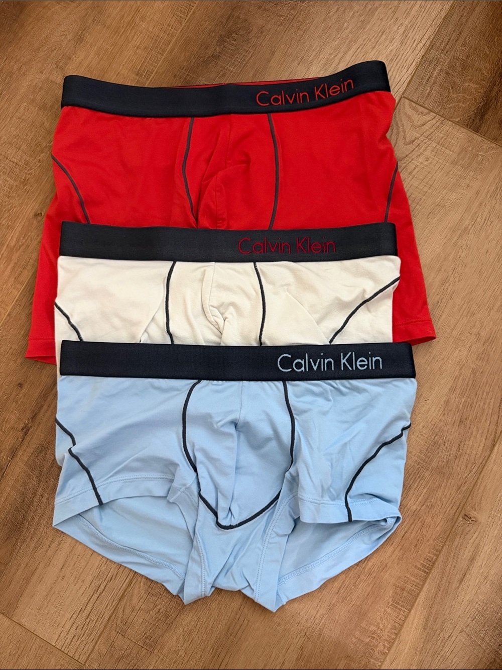 Calvin Klein Boxer Brief and Trunk 3-Pack - Red, white, Light Blue